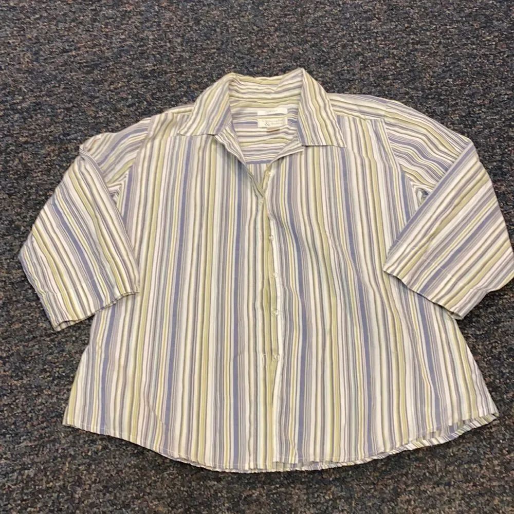 Christopher & Banks Stripped Button Down top sz.S